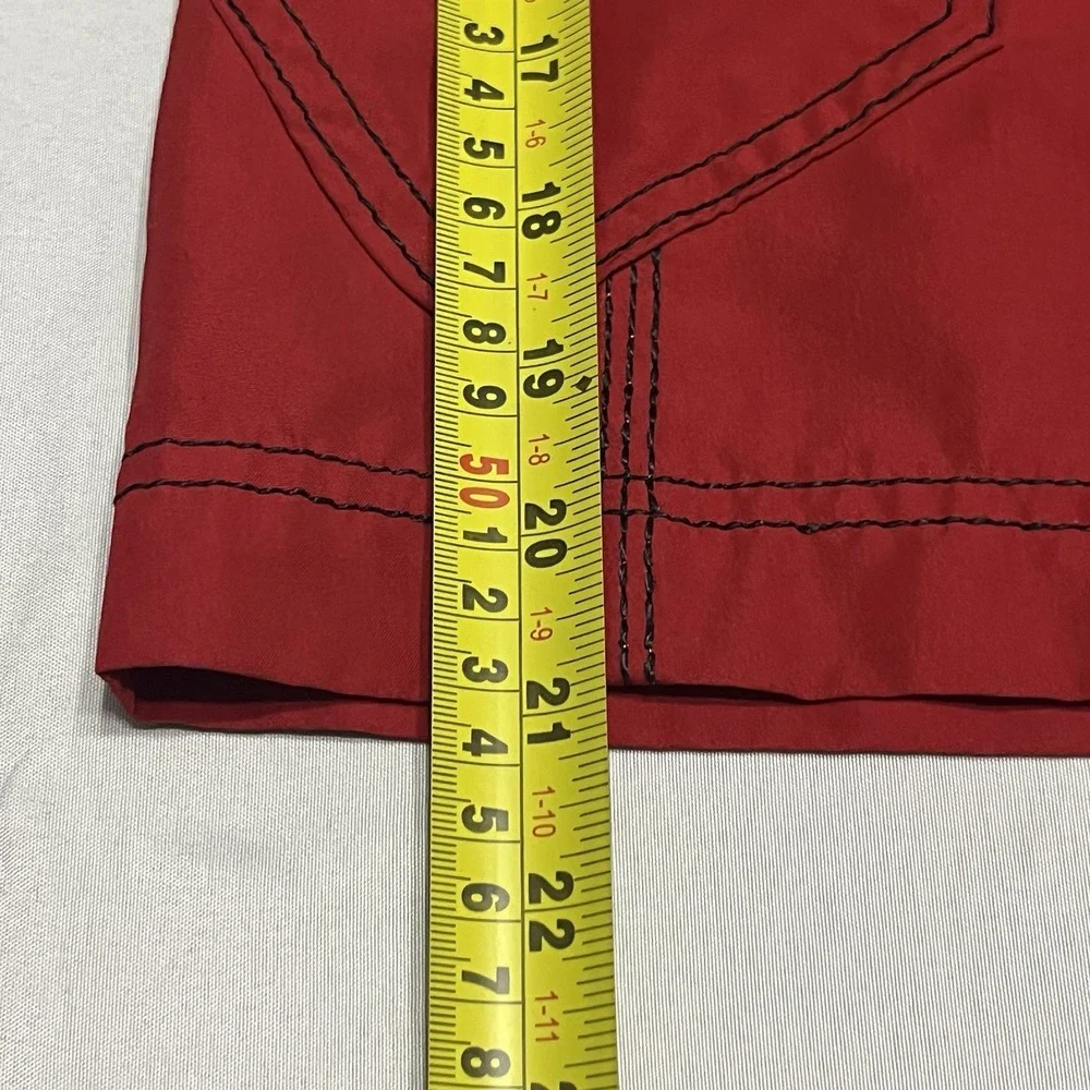 Vintage Billabong Signature Board Shorts Surf Fits Size 30 Red Cargo Y2K